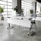Flash Furniture Palmer 60in. x 24in. HD Nesting Table w/T-Legs, Modesty Panel, 1in. Thick White Tabletop, Gry Frame MT-M6024-T-LEG-WHTGRY-GG - alternate 7